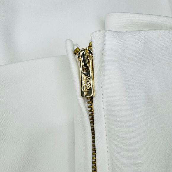 Lilly Pulitzer Ellamarie White Dress Pants 8 Wide-Leg Side-Zip Stretch Trousers - Picture 12 of 14